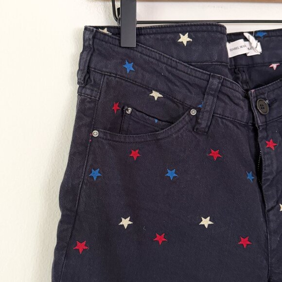 Isabel Marant Etoile Deacon Embroidered Star Jeans 44 XL - Picture 4 of 7